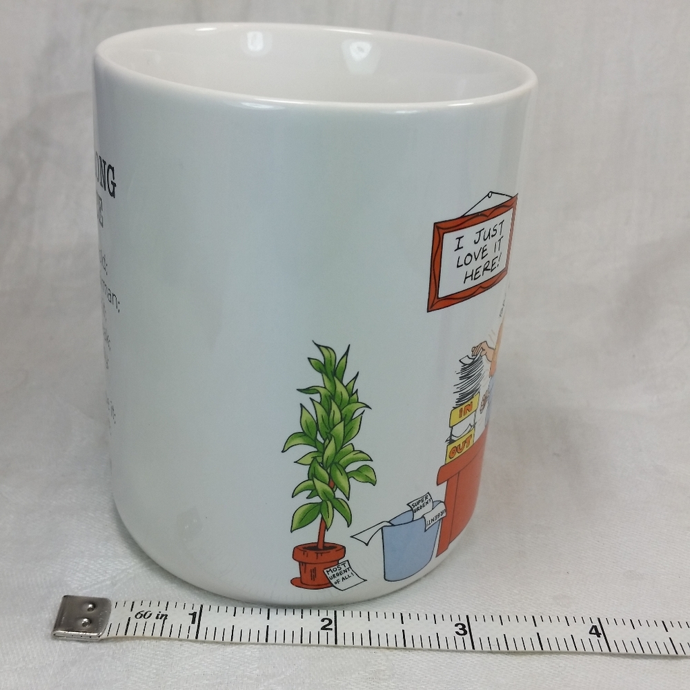 Hallmark MUG "How to Get Along at the Office" Multitasking 10 oz Cup 1984 - Picture 4 of 11
